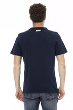 Blaues Baumwoll-T-Shirt für Herren