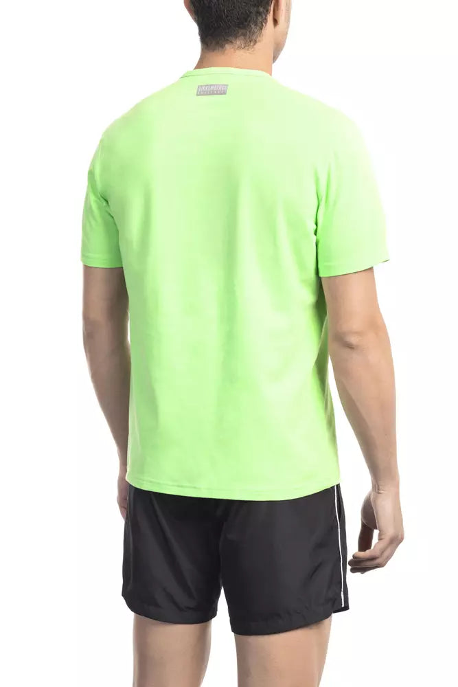 Grünes Baumwoll-Herren-T-Shirt