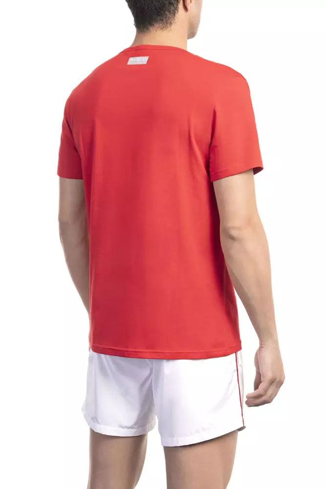 Rotes Baumwoll-Herren-T-Shirt