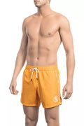 Pantaloncino da bagno da uomo in poliestere arancione