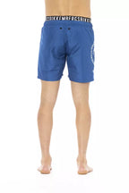 Blaue Polyester Badeshorts für Herren