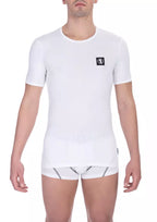 White Cotton Men's T-Shirt Bi-Pack Crew Neck