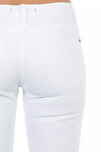 Weiße Baumwoll-Damenjeans