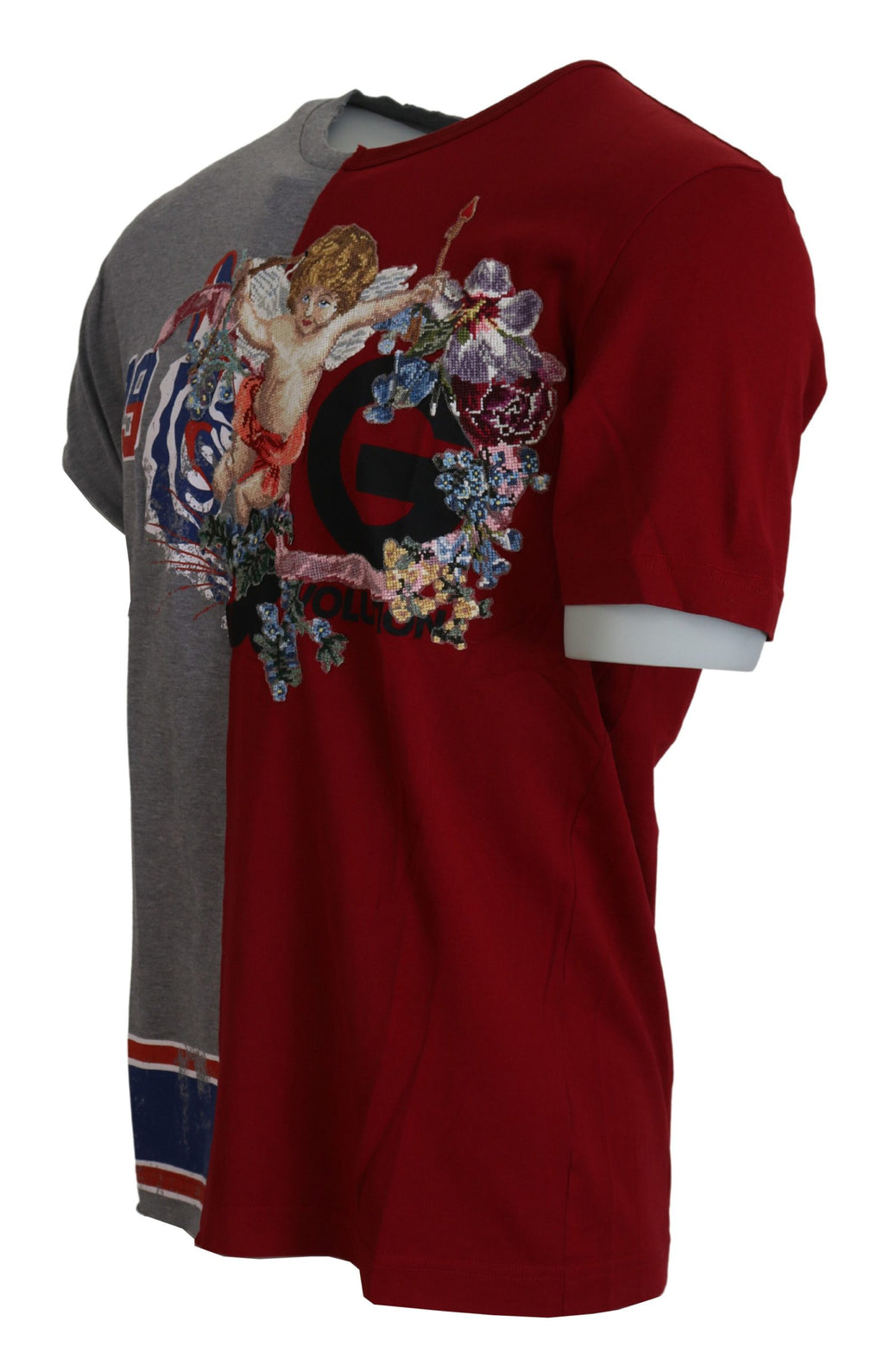 Red Gray Two Model DG Angel Crewneck T-Shirt