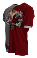 Red Gray Two Model DG Angel Crewneck T-Shirt