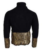 Black Gold Rollkragen Mohair Pullover Herren Sweater