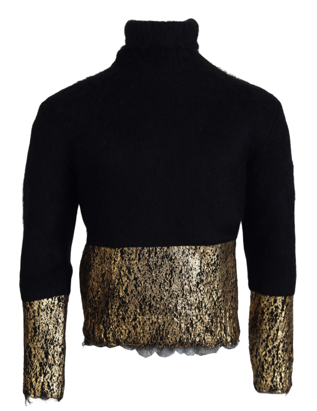 Black Gold Rollkragen Mohair Pullover Herren Sweater