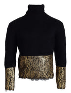Black Gold Rollkragen Mohair Pullover Herren Sweater