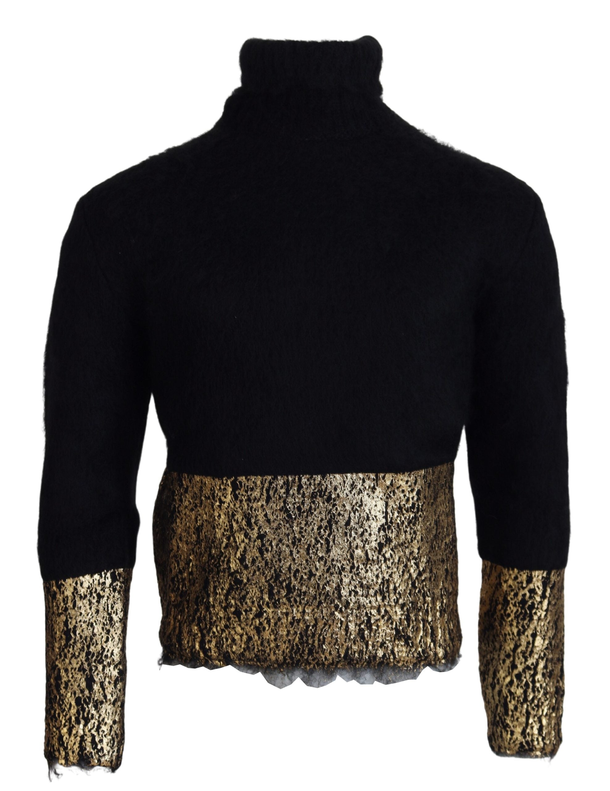 Black Gold Rollkragen Mohair Pullover Herren Sweater
