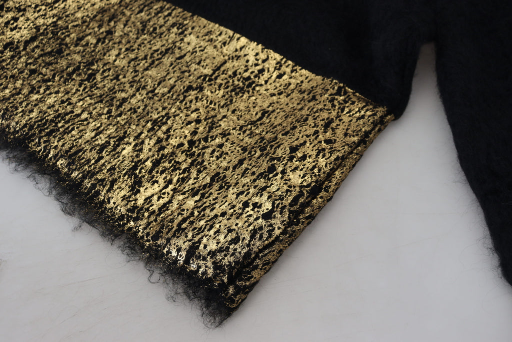 Black Gold Rollkragen Mohair Pullover Herren Sweater