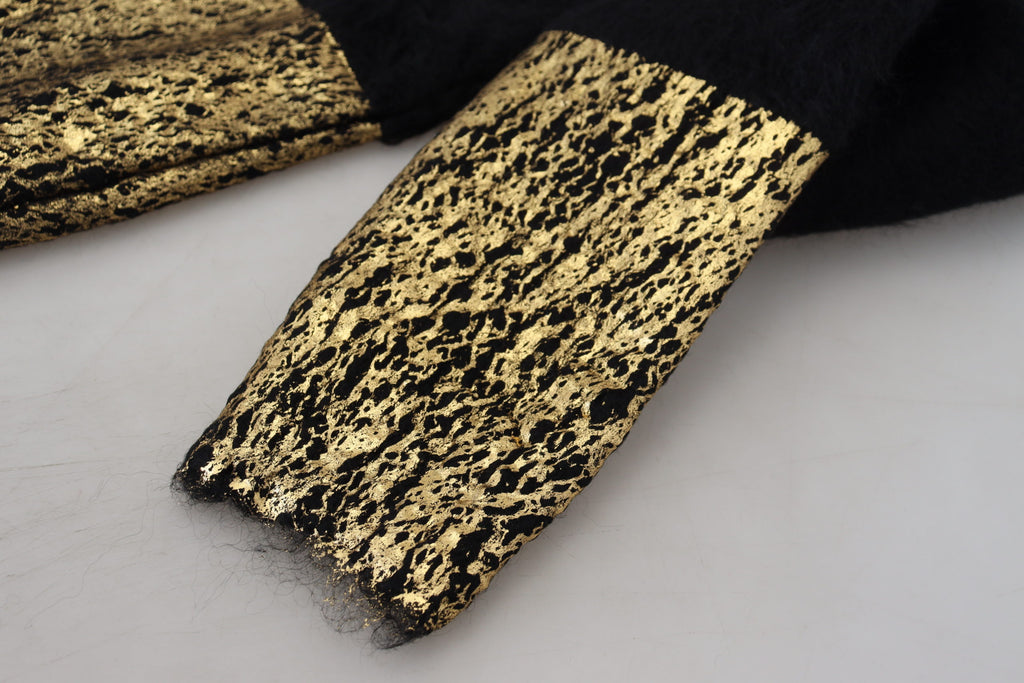 Black Gold Rollkragen Mohair Pullover Herren Sweater