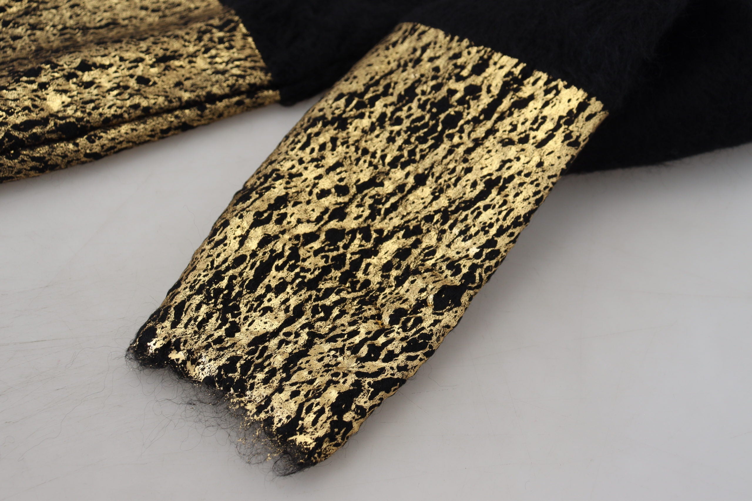 Black Gold Rollkragen Mohair Pullover Herren Sweater