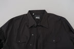 Graues SICILIA Slim Fit Stretch-Hemd