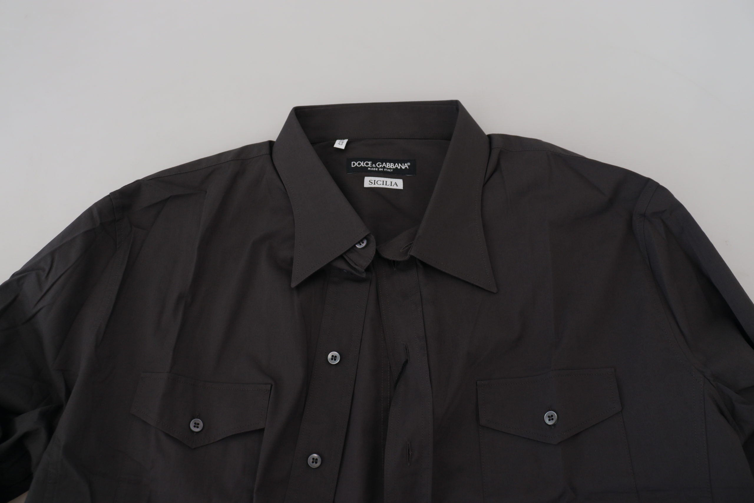 Graues SICILIA Slim Fit Stretch-Hemd