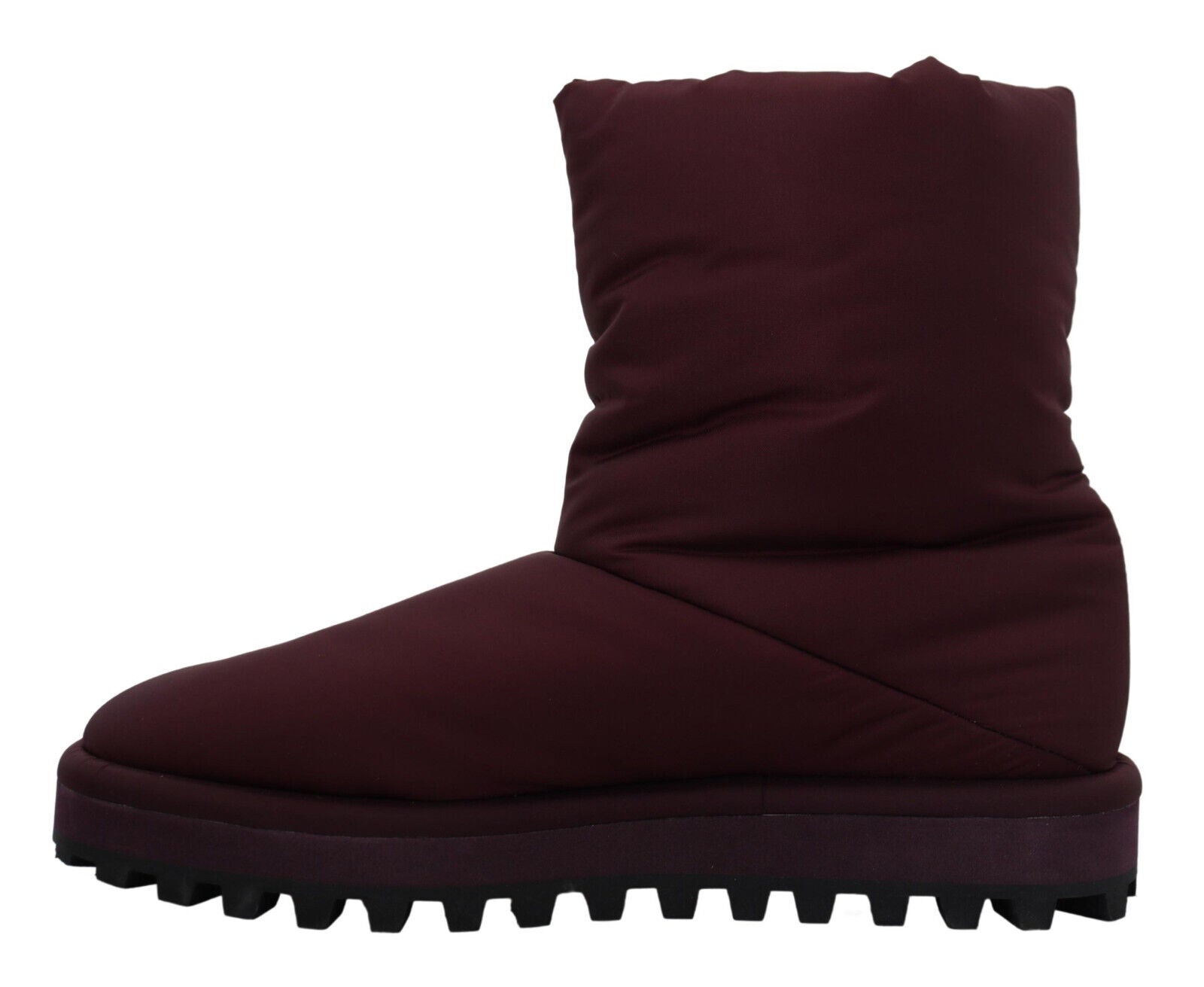 Bordeaux Nylon Stiefel gepolsterte Mid-Schuhe