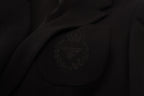Schwarzer Blazer aus Wolle mit schmaler Passform und Krone