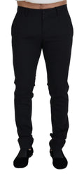 Schwarze Chino-Hose aus Wolle
