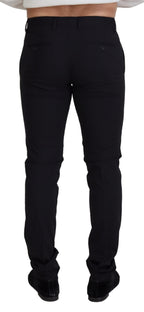 Schwarze Chino-Hose aus Wolle