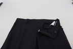 Schwarze Chino-Hose aus Wolle