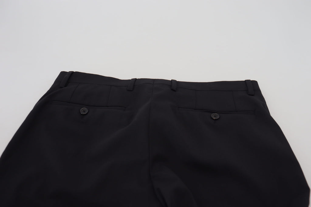 Schwarze Chino-Hose aus Wolle