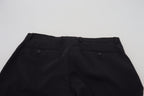 Schwarze Chino-Hose aus Wolle