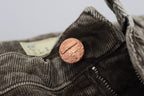 Graue Washed-Cotton-Cord Slim Fit Herrenjeans