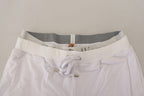 White Cotton Logo Mens Jogger Pants
