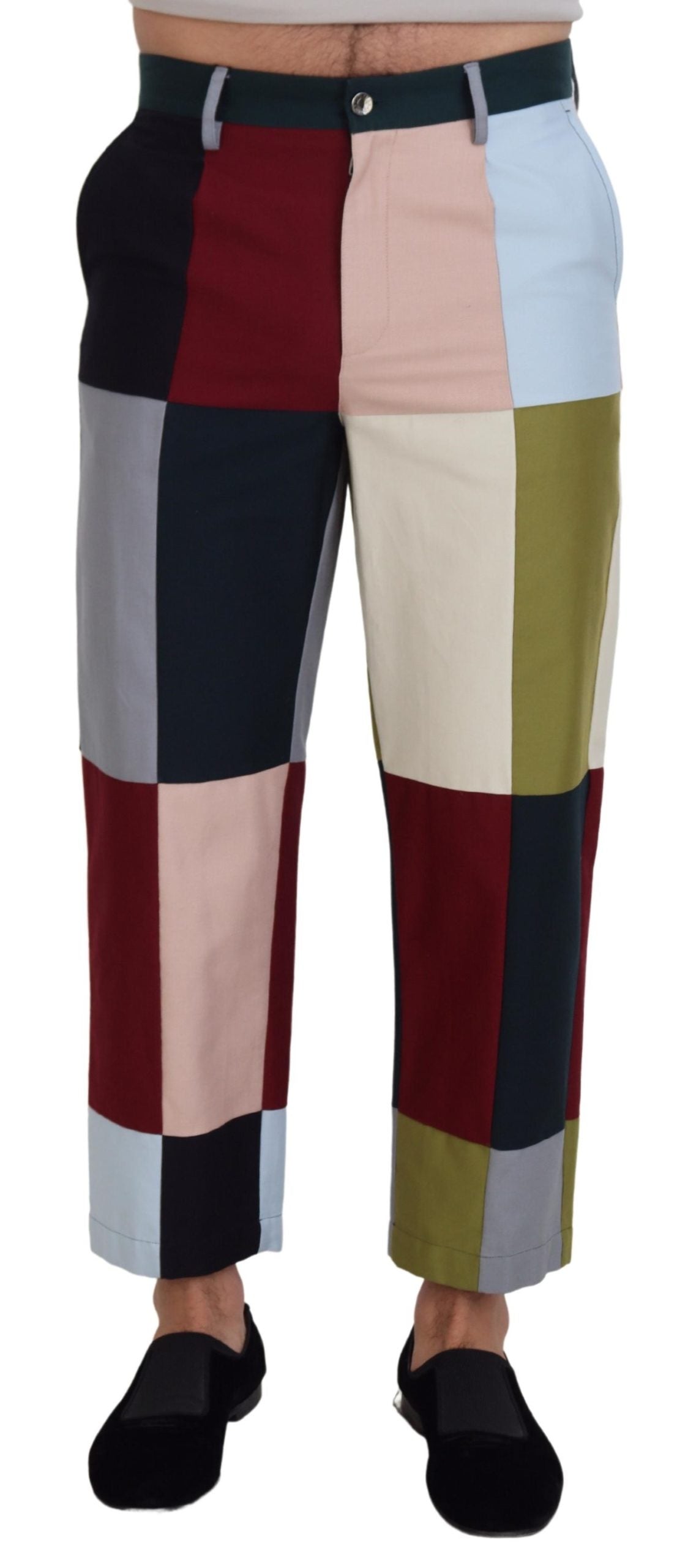 Patchwork-Hose aus mehrfarbiger Baumwolle