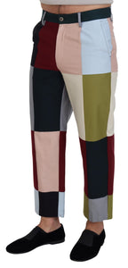 Patchwork-Hose aus mehrfarbiger Baumwolle