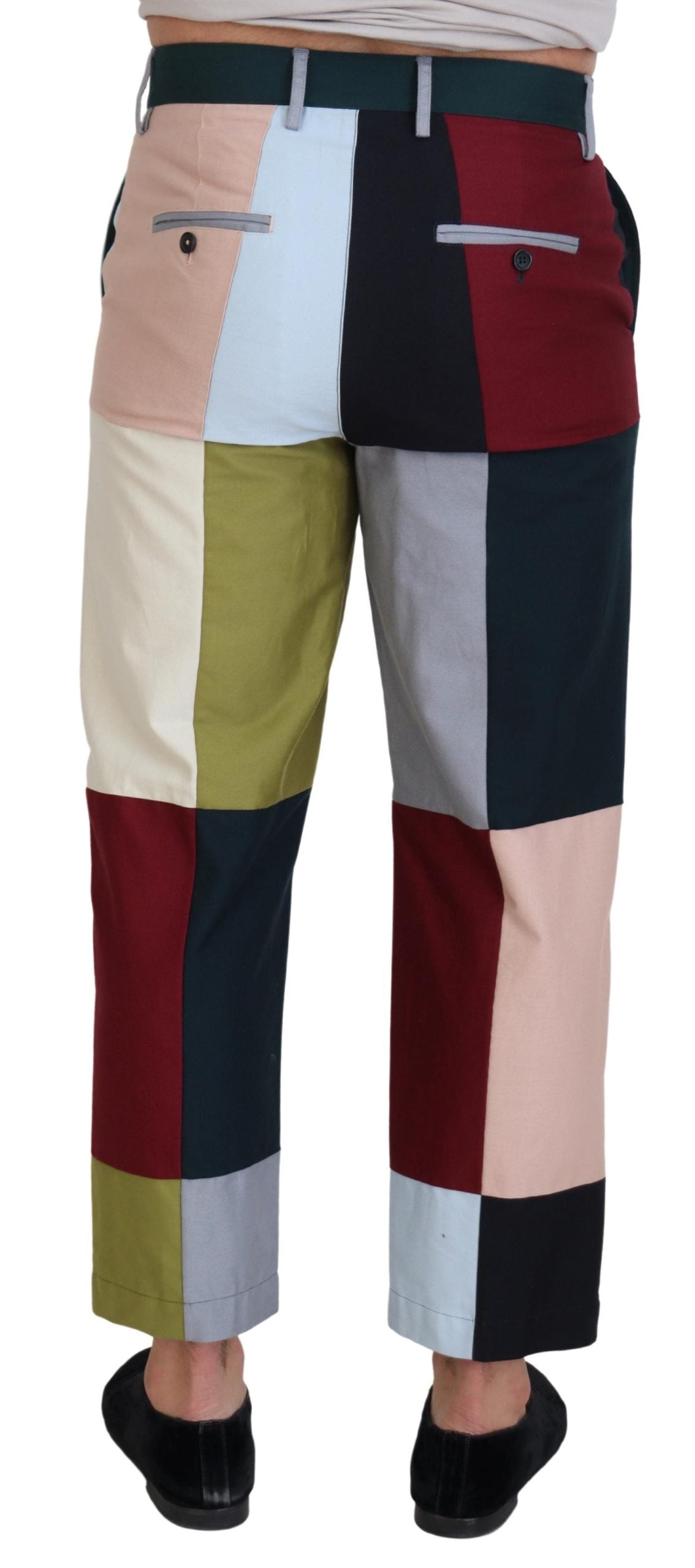 Patchwork-Hose aus mehrfarbiger Baumwolle