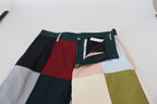 Patchwork-Hose aus mehrfarbiger Baumwolle