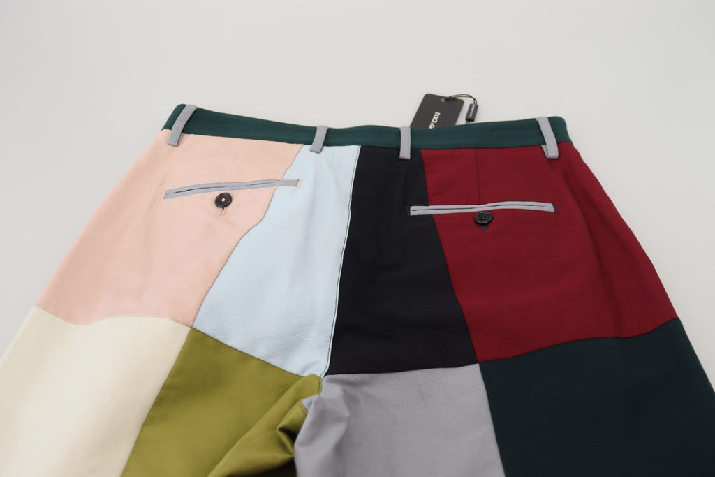 Patchwork-Hose aus mehrfarbiger Baumwolle