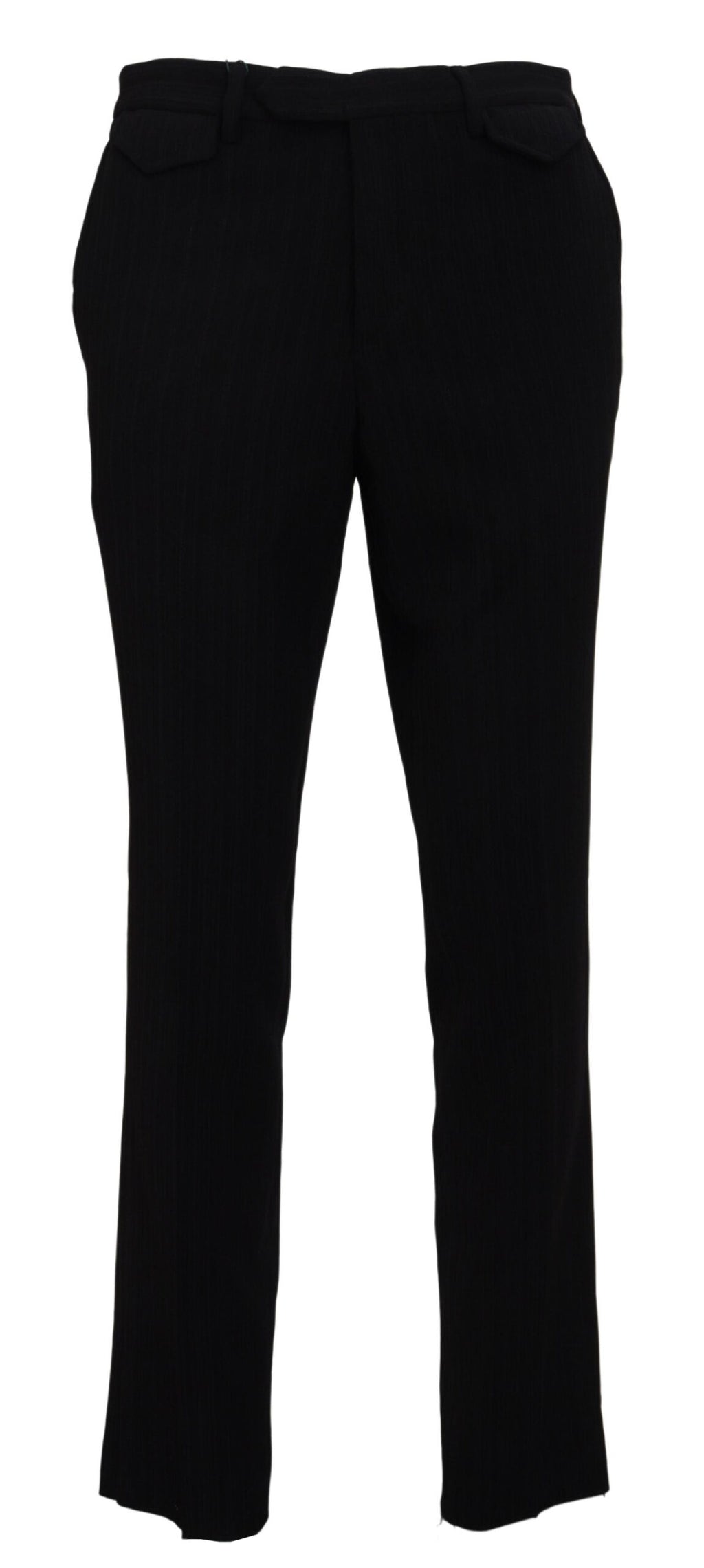 Schwarze gerade geschnittene Business-Hose für Herren aus Baumwolle