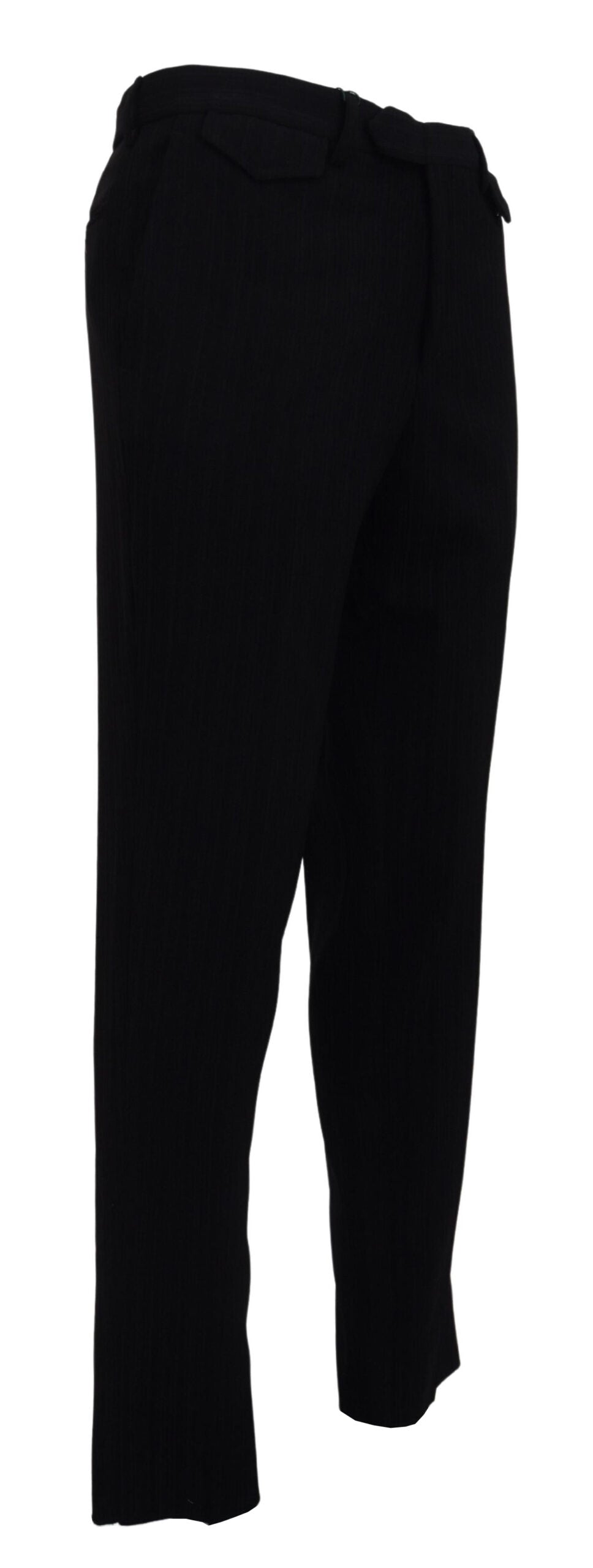 Schwarze gerade geschnittene Business-Hose für Herren aus Baumwolle