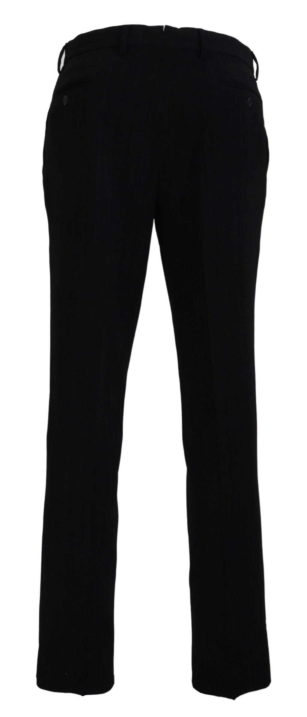 Schwarze gerade geschnittene Business-Hose für Herren aus Baumwolle