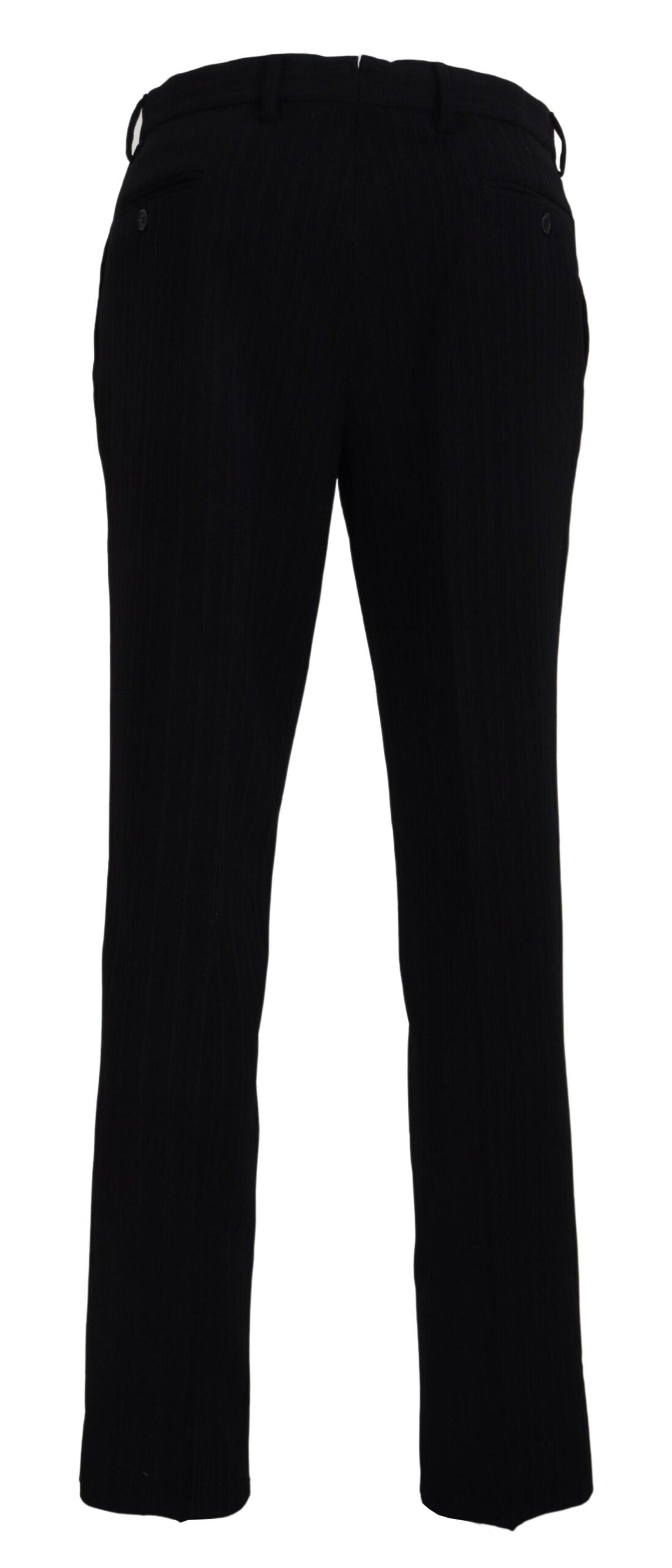 Schwarze gerade geschnittene Business-Hose für Herren aus Baumwolle
