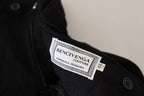 Schwarze gerade geschnittene Business-Hose für Herren aus Baumwolle
