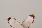 Bordeaux Leder Kristalle Tasche Schultergurt