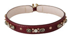 Bordeaux Leder Kristalle Tasche Schultergurt