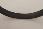 Brown Velvet Bronze Vintage Logo Metal Buckle Belt