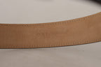 Black Solid Leather Classic Gold Waist Buckle Belt