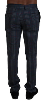 Herrenhose aus reiner Schurwolle, grau, kariert