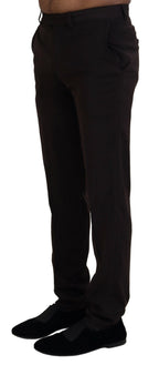 Brown Straight Fit Formal Men Pants