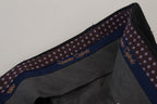 Black Polyester Tapered Dress Pants
