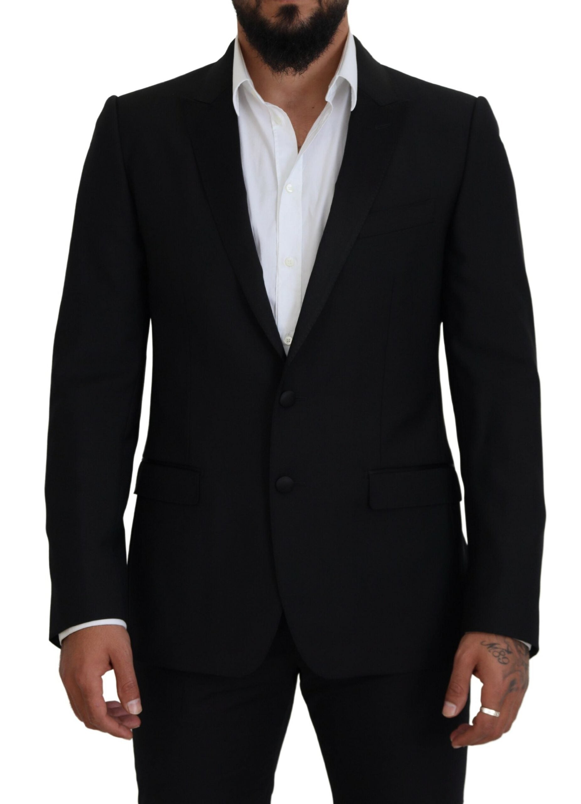 Schwarzer schmal geschnittener Martini-Blazer