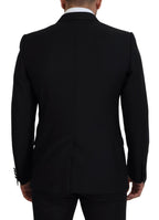 Schwarzer schmal geschnittener Martini-Blazer