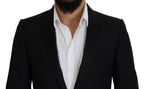 Schwarzer schmal geschnittener Martini-Blazer