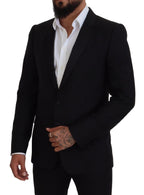 Schwarzer schmal geschnittener Martini-Blazer