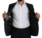 Schwarzer schmal geschnittener Martini-Blazer