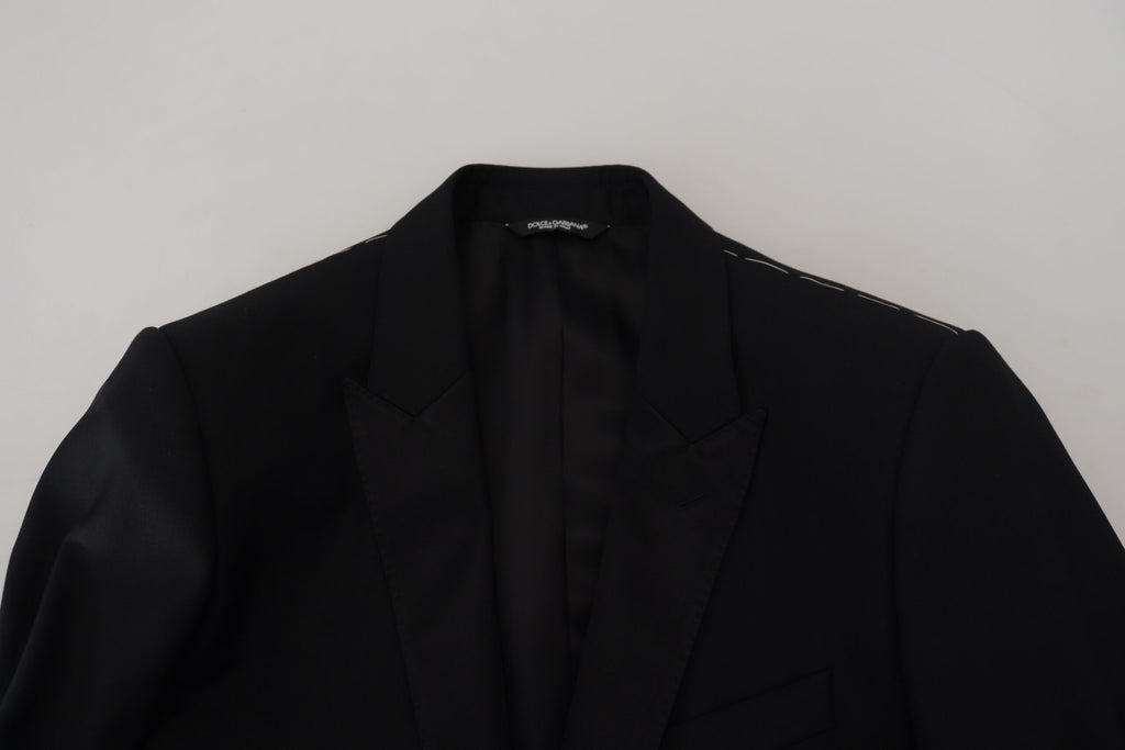 Schwarzer schmal geschnittener Martini-Blazer